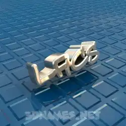 lacs in Blue Bling style - 3D name wallpaper