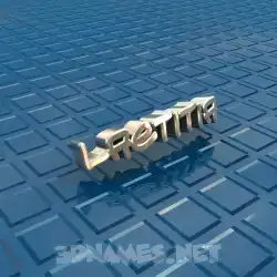laetitia in Blue Bling style - 3D name wallpaper