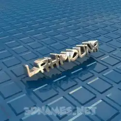 lahmouna in Blue Bling style - 3D name wallpaper