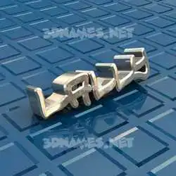 lally in Blue Bling style - 3D name wallpaper