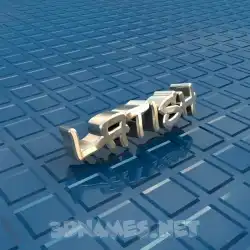 latish in Blue Bling style - 3D name wallpaper