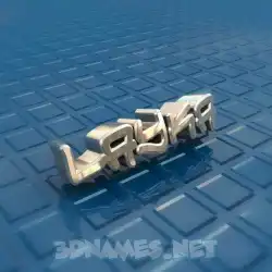 layka in Blue Bling style - 3D name wallpaper