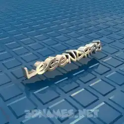 legendary in Blue Bling style - 3D name wallpaper