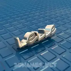 lelle in Blue Bling style - 3D name wallpaper