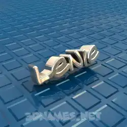 lenie in Blue Bling style - 3D name wallpaper