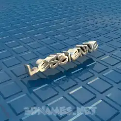 lesbienne in Blue Bling style - 3D name wallpaper