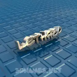 lethabo in Blue Bling style - 3D name wallpaper