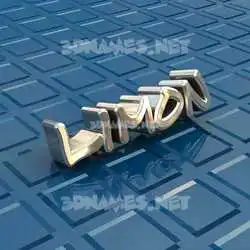 limon in Blue Bling style - 3D name wallpaper