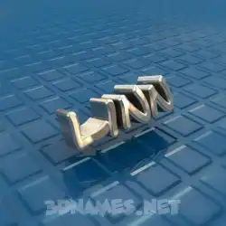 linn in Blue Bling style - 3D name wallpaper