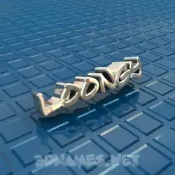 loongy in Blue Bling style - 3D name wallpaper