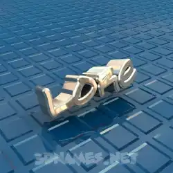 lore in Blue Bling style - 3D name wallpaper