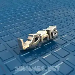 loris in Blue Bling style - 3D name wallpaper