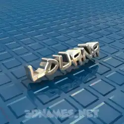 louana in Blue Bling style - 3D name wallpaper