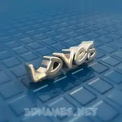 loves in Blue Bling style - 3D name wallpaper