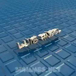 luis angel in Blue Bling style - 3D name wallpaper