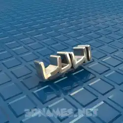 lulii in Blue Bling style - 3D name wallpaper