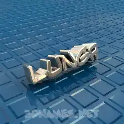 lunga in Blue Bling style - 3D name wallpaper