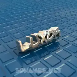 luxor in Blue Bling style - 3D name wallpaper