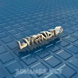 lwandile in Blue Bling style - 3D name wallpaper