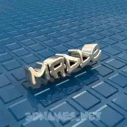 madde in Blue Bling style - 3D name wallpaper
