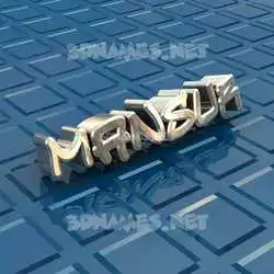 mansur in Blue Bling style - 3D name wallpaper
