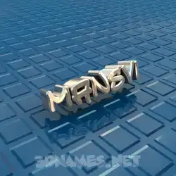 mansvi in Blue Bling style - 3D name wallpaper
