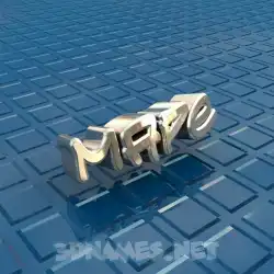 mape in Blue Bling style - 3D name wallpaper
