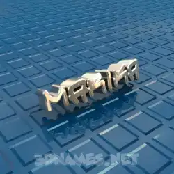 marika in Blue Bling style - 3D name wallpaper