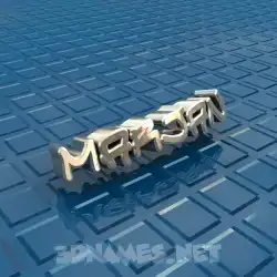 marjan in Blue Bling style - 3D name wallpaper