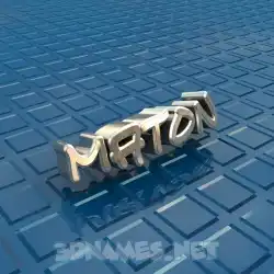 maton in Blue Bling style - 3D name wallpaper