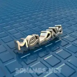 melony in Blue Bling style - 3D name wallpaper