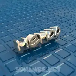 memoo in Blue Bling style - 3D name wallpaper