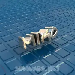 miko in Blue Bling style - 3D name wallpaper