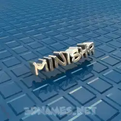 minisha in Blue Bling style - 3D name wallpaper