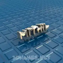 mithil in Blue Bling style - 3D name wallpaper