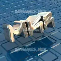 mkr in Blue Bling style - 3D name wallpaper