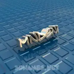 mndeni in Blue Bling style - 3D name wallpaper