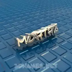 moataz in Blue Bling style - 3D name wallpaper