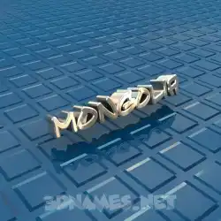 mongolia in Blue Bling style - 3D name wallpaper