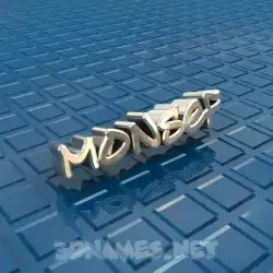 monsef in Blue Bling style - 3D name wallpaper