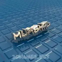 murshad in Blue Bling style - 3D name wallpaper