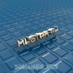 mustak ali in Blue Bling style - 3D name wallpaper