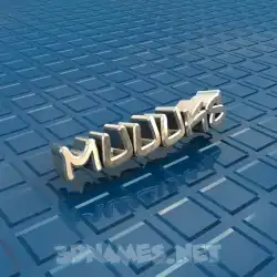 muuuks in Blue Bling style - 3D name wallpaper