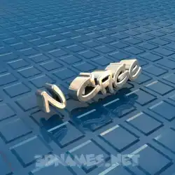 n cage in Blue Bling style - 3D name wallpaper