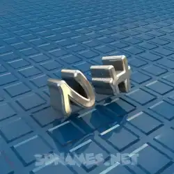n h in Blue Bling style - 3D name wallpaper