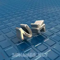 n k in Blue Bling style - 3D name wallpaper