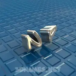 n p in Blue Bling style - 3D name wallpaper