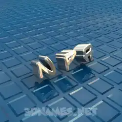 n p a in Blue Bling style - 3D name wallpaper
