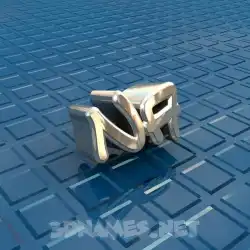 na in Blue Bling style - 3D name wallpaper