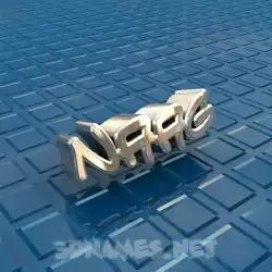 naag in Blue Bling style - 3D name wallpaper